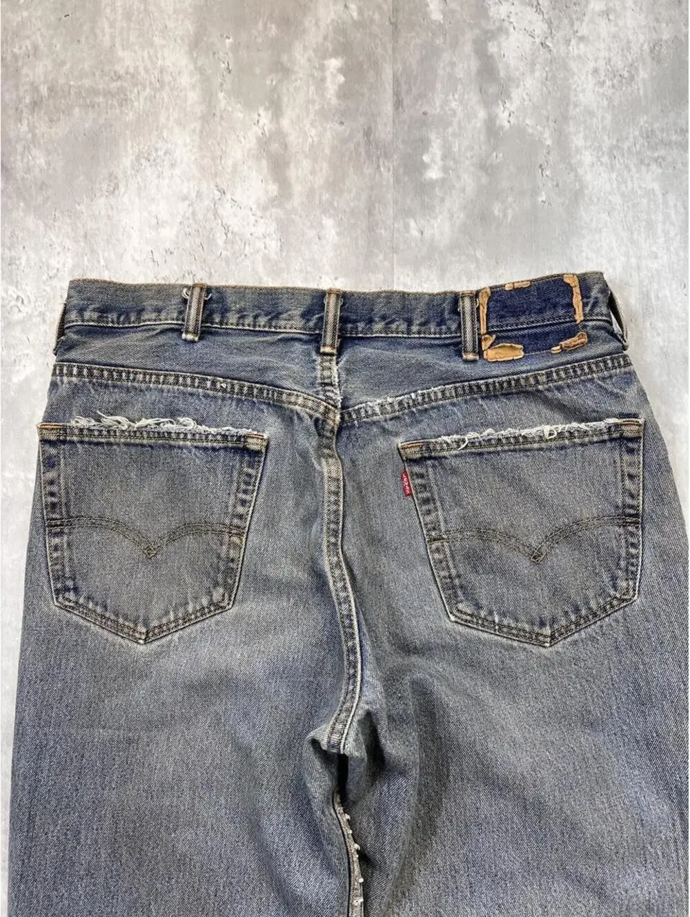 Vintage Levi’s Mudwash Distressed Jeans Faded Straight Leg Denim